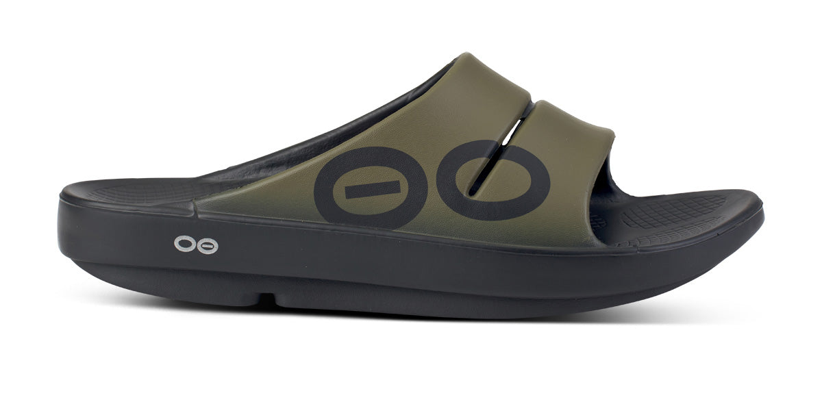 Men's OOahh Sport Slide Sandal - Tactical Green – OOFOS