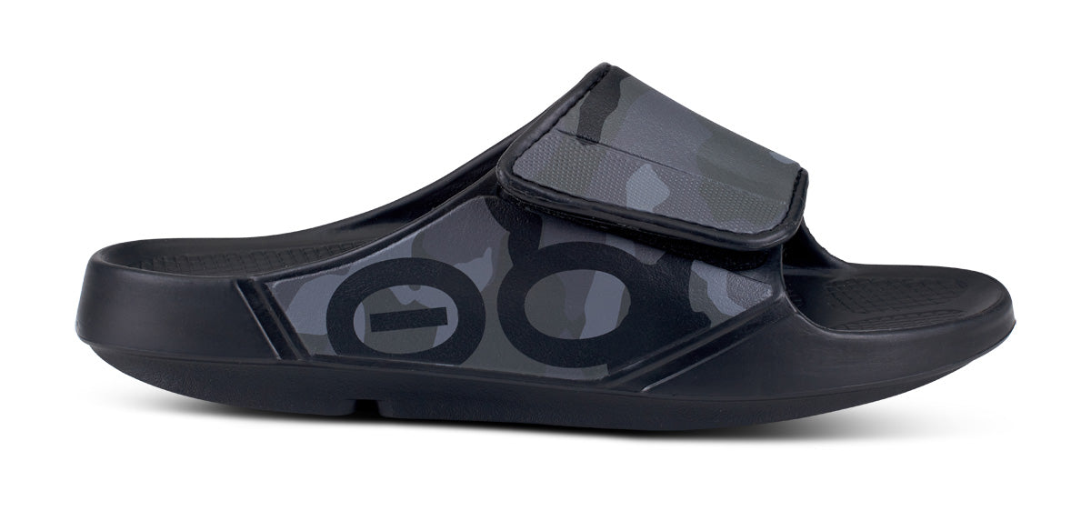 Women s OOahh Sport Flex Sandal Black Camo OOFOS