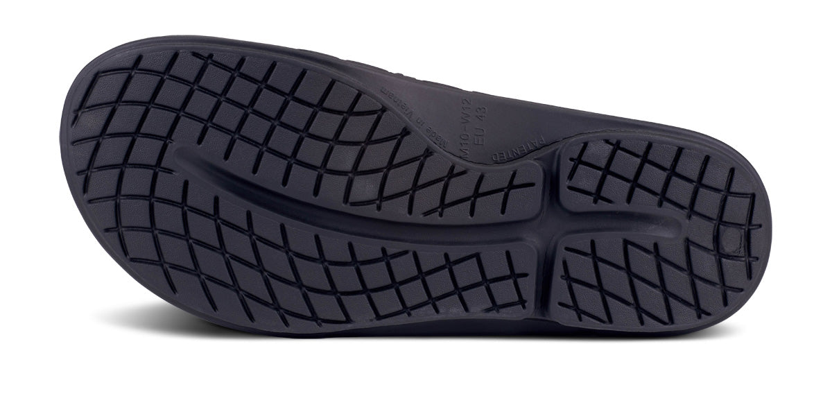 Men's OOahh Matte Black Sport Flex Sandal – OOFOS