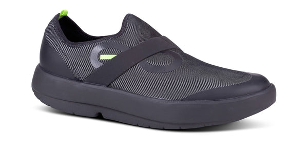 Men s OOmg Fibre Low Black and Gray Shoe OOFOS